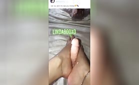 lindaboo green toes-dildo footjob snapchat